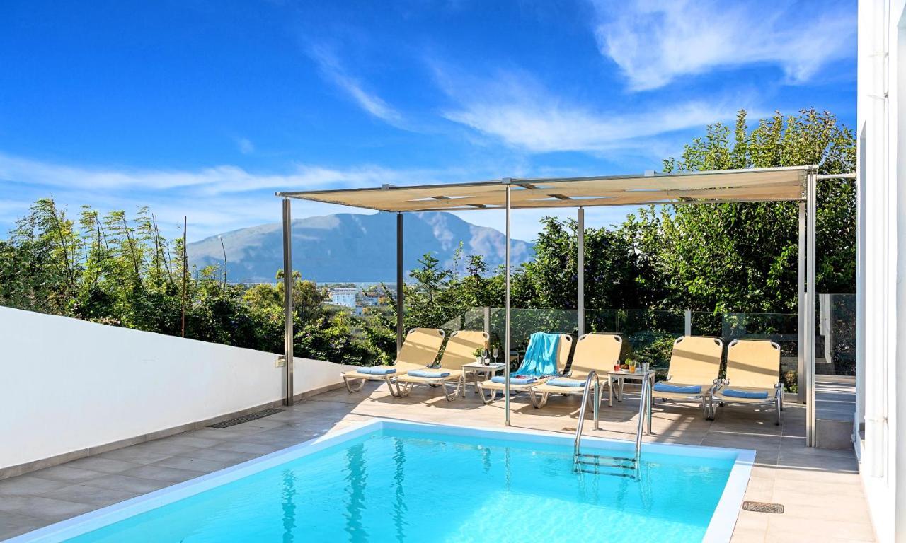 Cretan Sunset Villa Heated Pool Dhramia Bagian luar foto