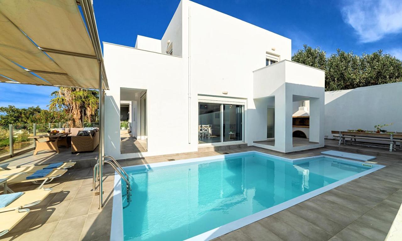 Cretan Sunset Villa Heated Pool Dhramia Bagian luar foto