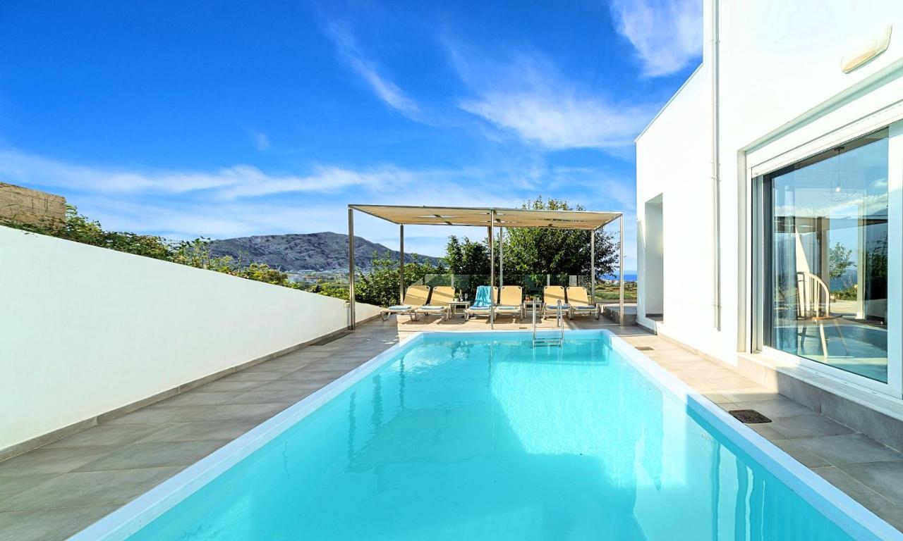 Cretan Sunset Villa Heated Pool Dhramia Bagian luar foto