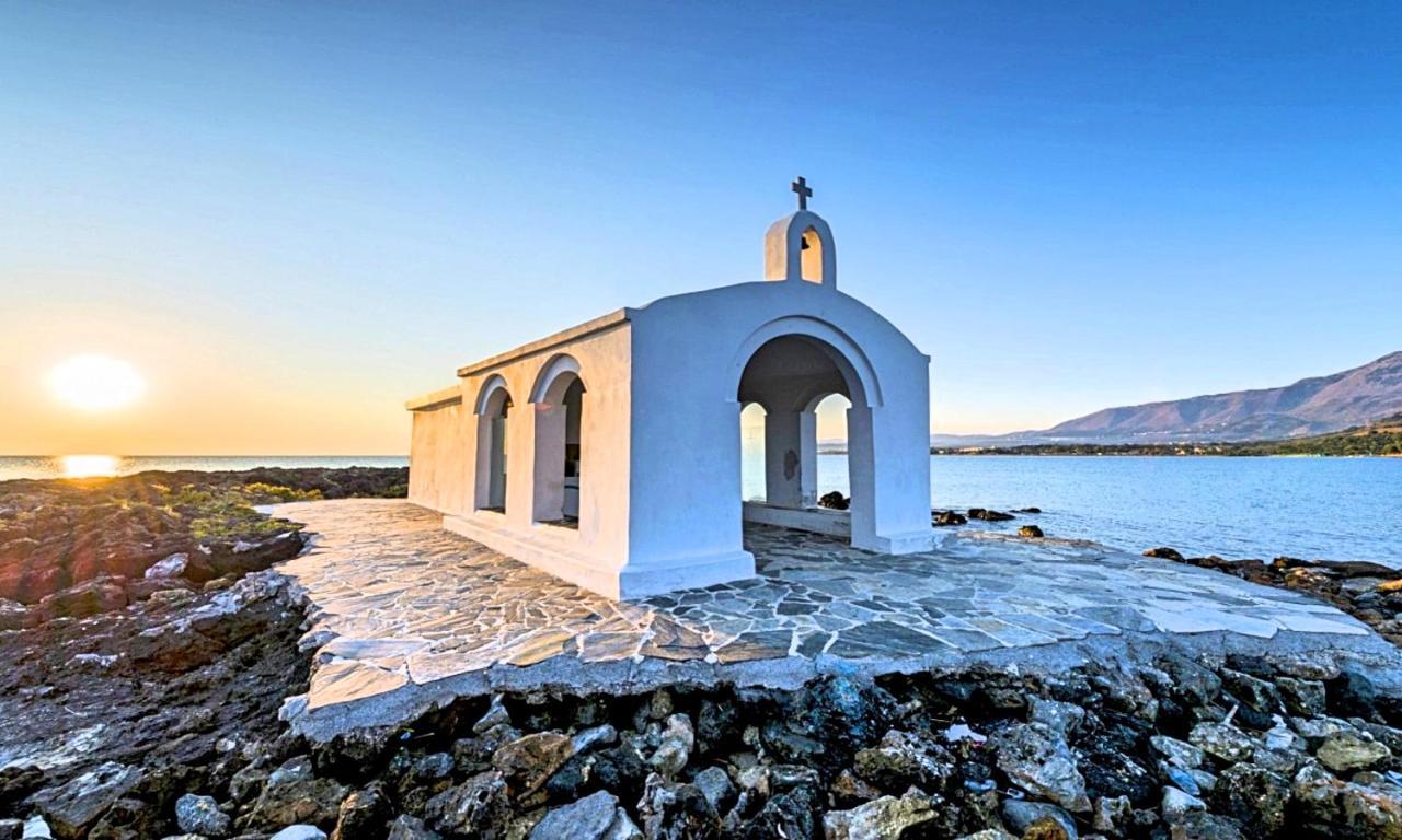 Cretan Sunset Villa Heated Pool Dhramia Bagian luar foto