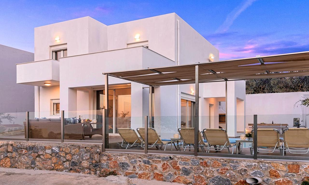 Cretan Sunset Villa Heated Pool Dhramia Bagian luar foto