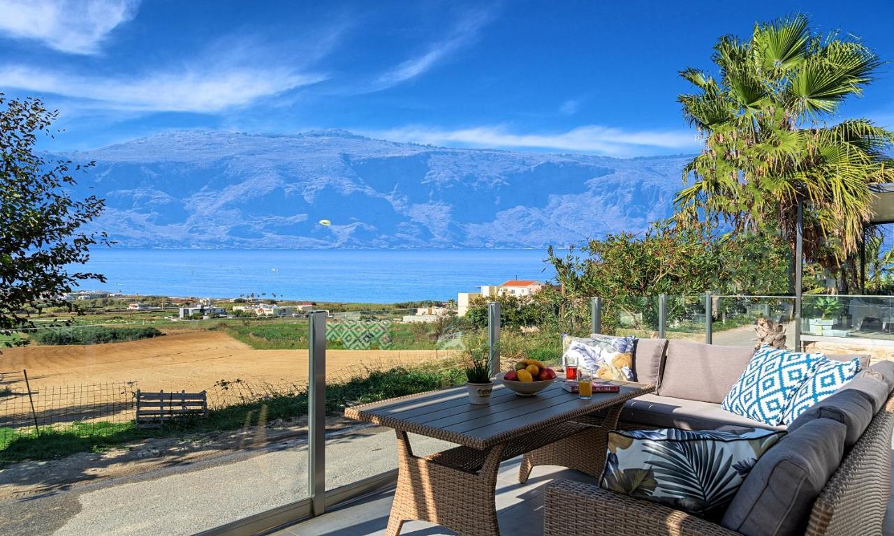 Cretan Sunset Villa Heated Pool Dhramia Bagian luar foto